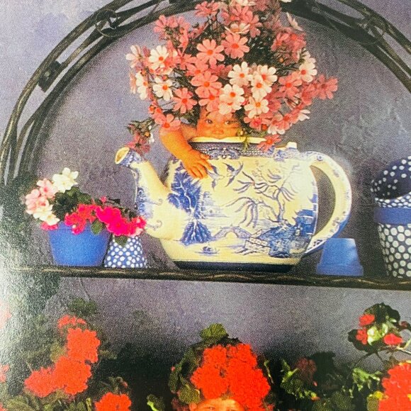 Anne Geddes Flower Stall Blank Greeting Card W Recycled Paper Envelop Vintage - Picture 3 of 12